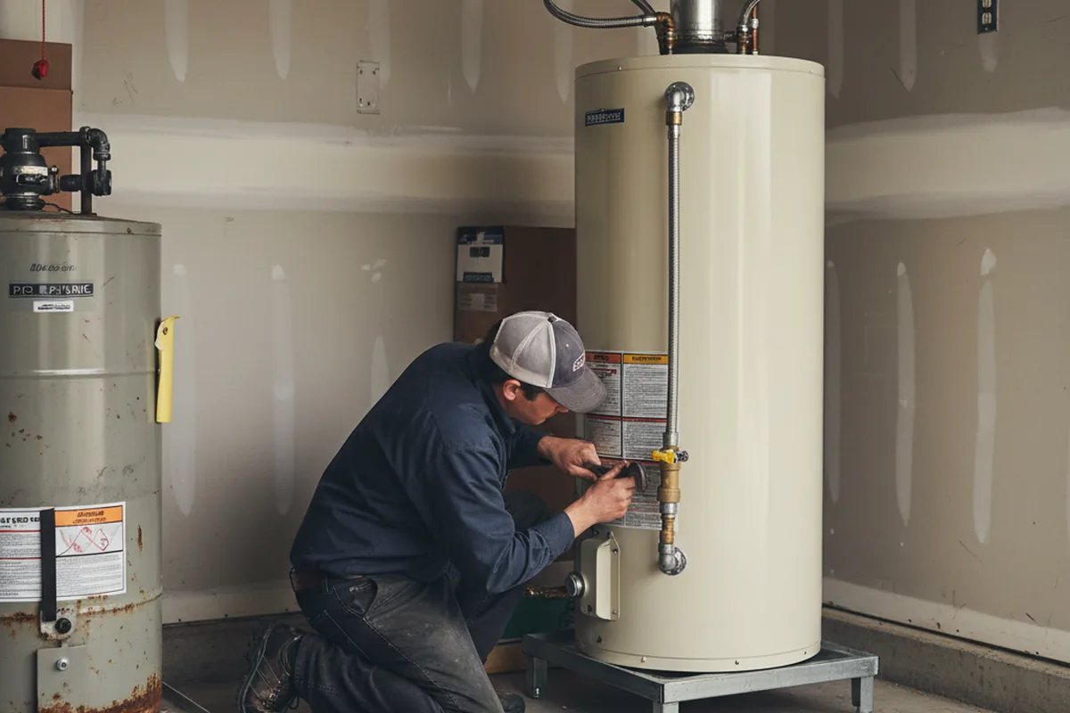 Water heater and shutoff valve replacement in Camp Dennison